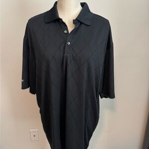 Nike Men’s Black Polo Shirt with Subtle Pattern